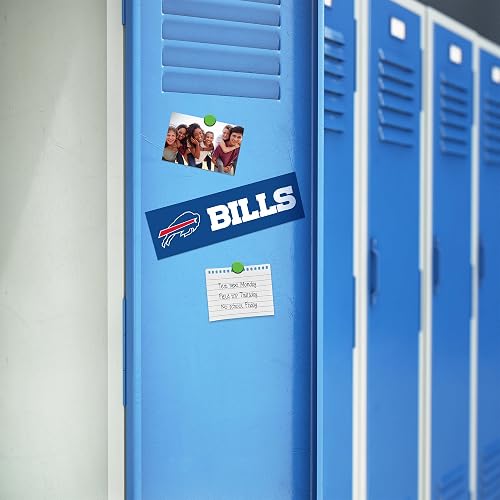 Rico Industries NFL - Imán de fútbol Buffalo Bills de 4 x 10 Pulgadas, diseño de espíritu de Equipo, decoración del hogar, refrigerador, Oficina, Cocina