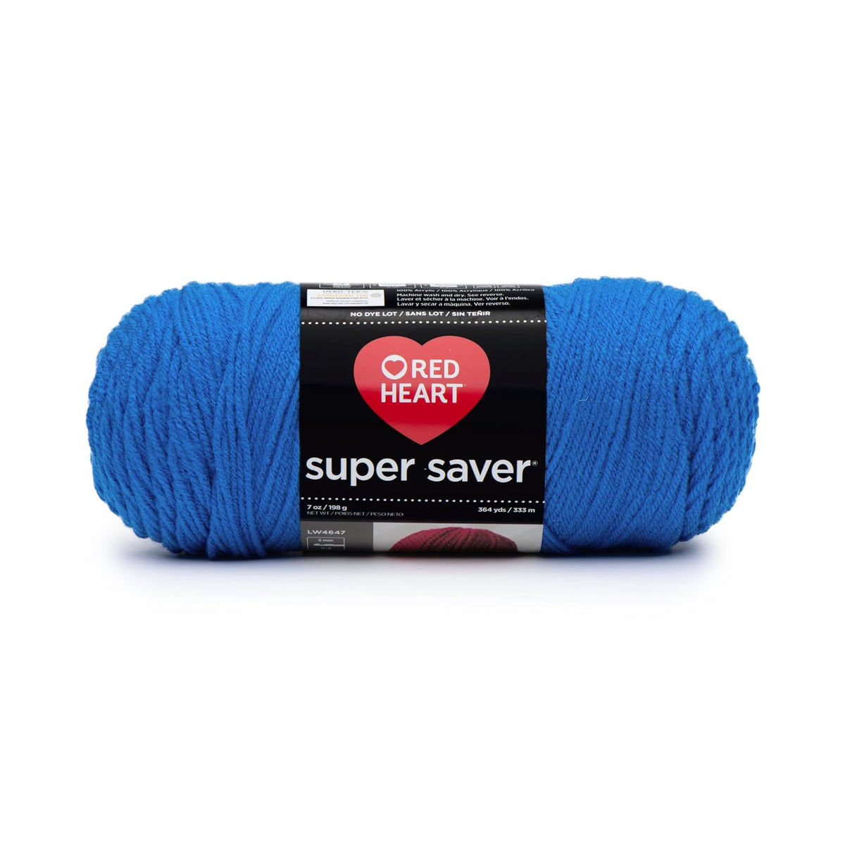 Red Heart Estambre Acrílico Peso Medio Categoría 4 - Azul 10 PCS - Sólido