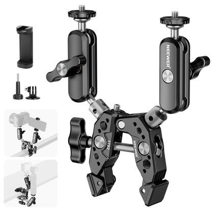 Neewer Super Clamp con Brazo Mágico para Cámara - con Dos Brazos Mágicos