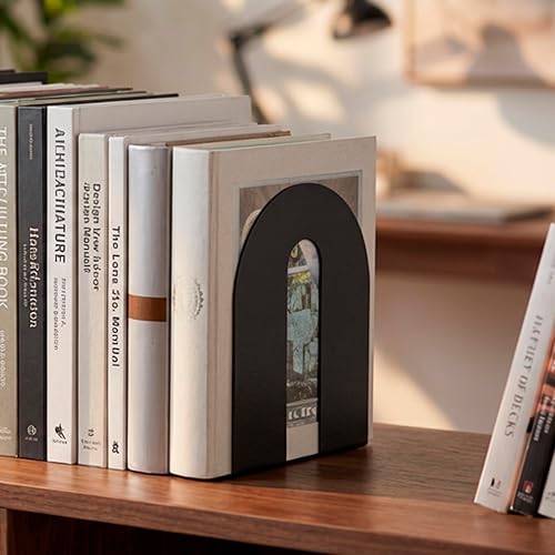 Officemate Bookends, Heavy Weighted 10" Steel, Black (93182)