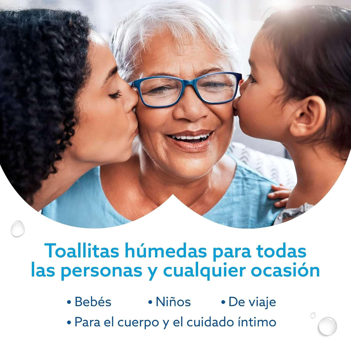 WATERWIPES, Toallitas Húmedas Sensitive+ On The Go, Limpieza 3 en 1, Hipoalergénicas, 10 Paquetes de 10 Piezas