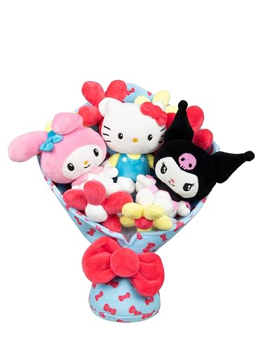 Jazwares Hello Kitty and Friends - Ramo de celebración de Felpa de 12 Pulgadas, 9 Felpa incluida, Producto Oficial de Sanrio