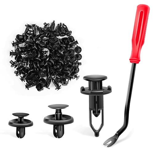 Gooacc Retenedores Tipo Empuje, 6.5/7/9 mm, para Toyota y Lexus, 100 Piezas con Removedor, GRC-79