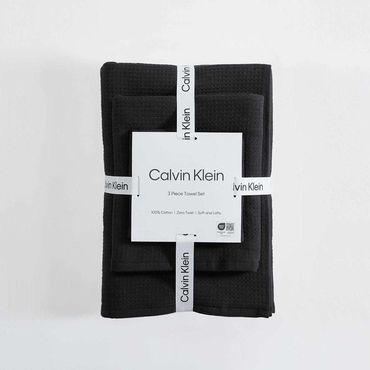 Calvin Klein - Juego de Toallas de baño, algodón Suave con Frente de gofre Texturizado y Espalda de Rizo, Ligero de 650 g/m², Juego de 6 Piezas Incluye Toallas de baño, Mano y Punta de los Dedos con