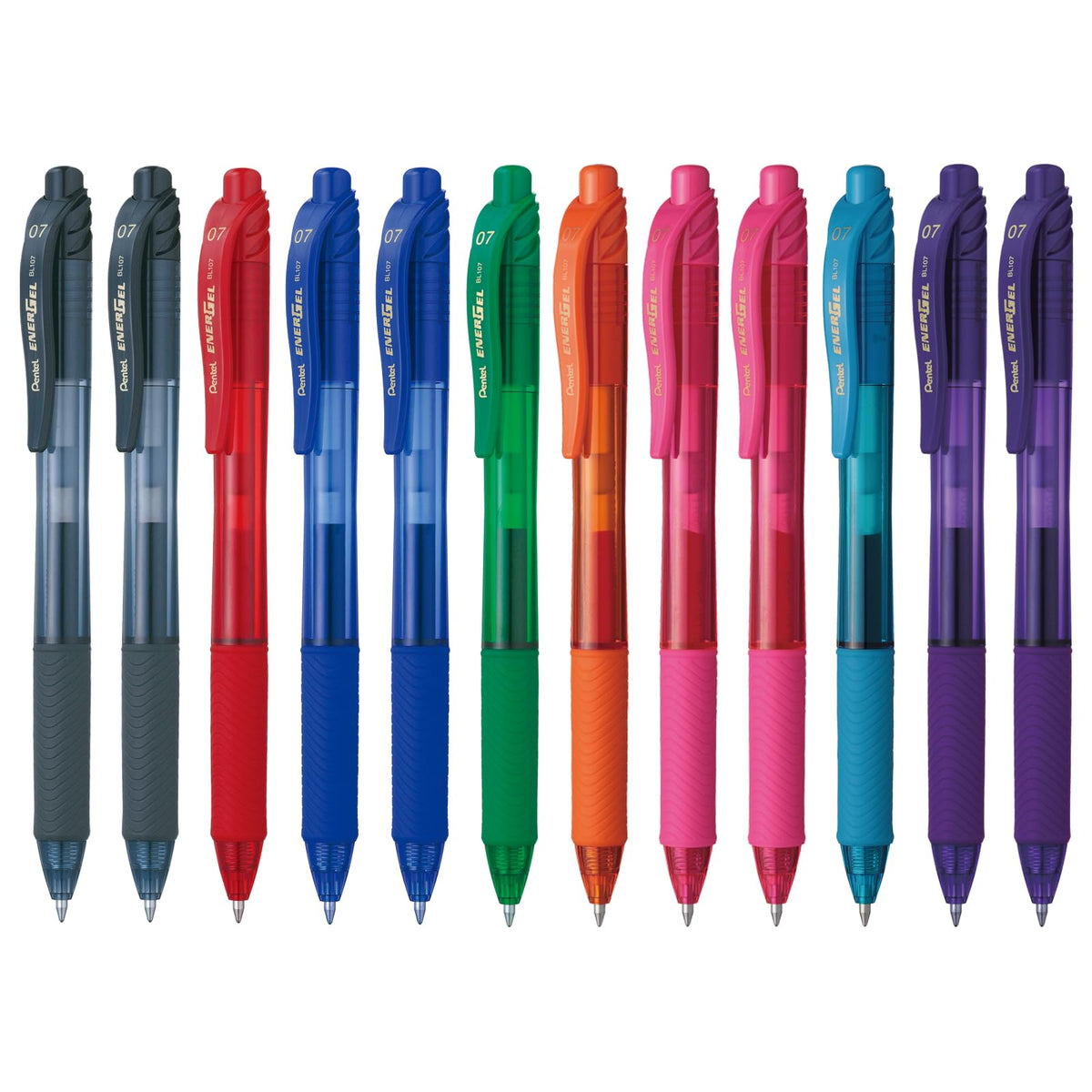 Bolígrafo Tinta Gel EnerGel-X Retráctil 0.7mm Tintas Varios Colores Docena Mixta BL107-M