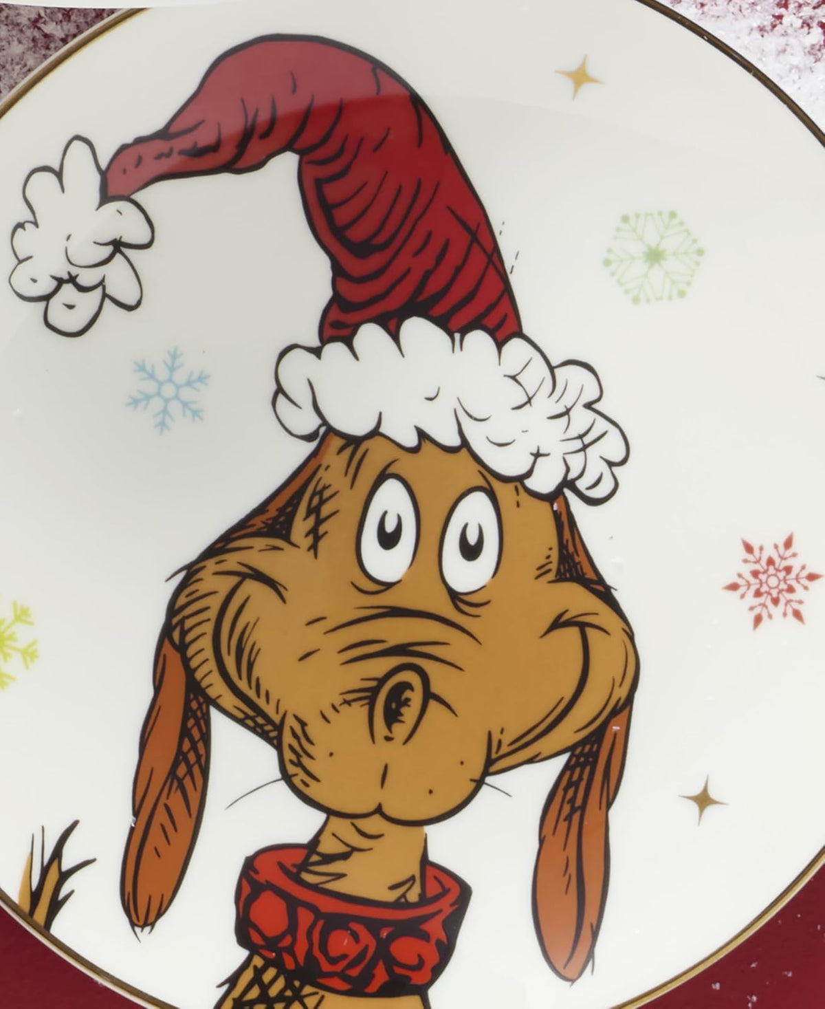 Lenox 898094 Merry Grinchmas Platos decorativos, juego de 4 | porcelana, apto para lavaplatos, microondas | también ideal como plato de postre de Navidad para ensalada o pan