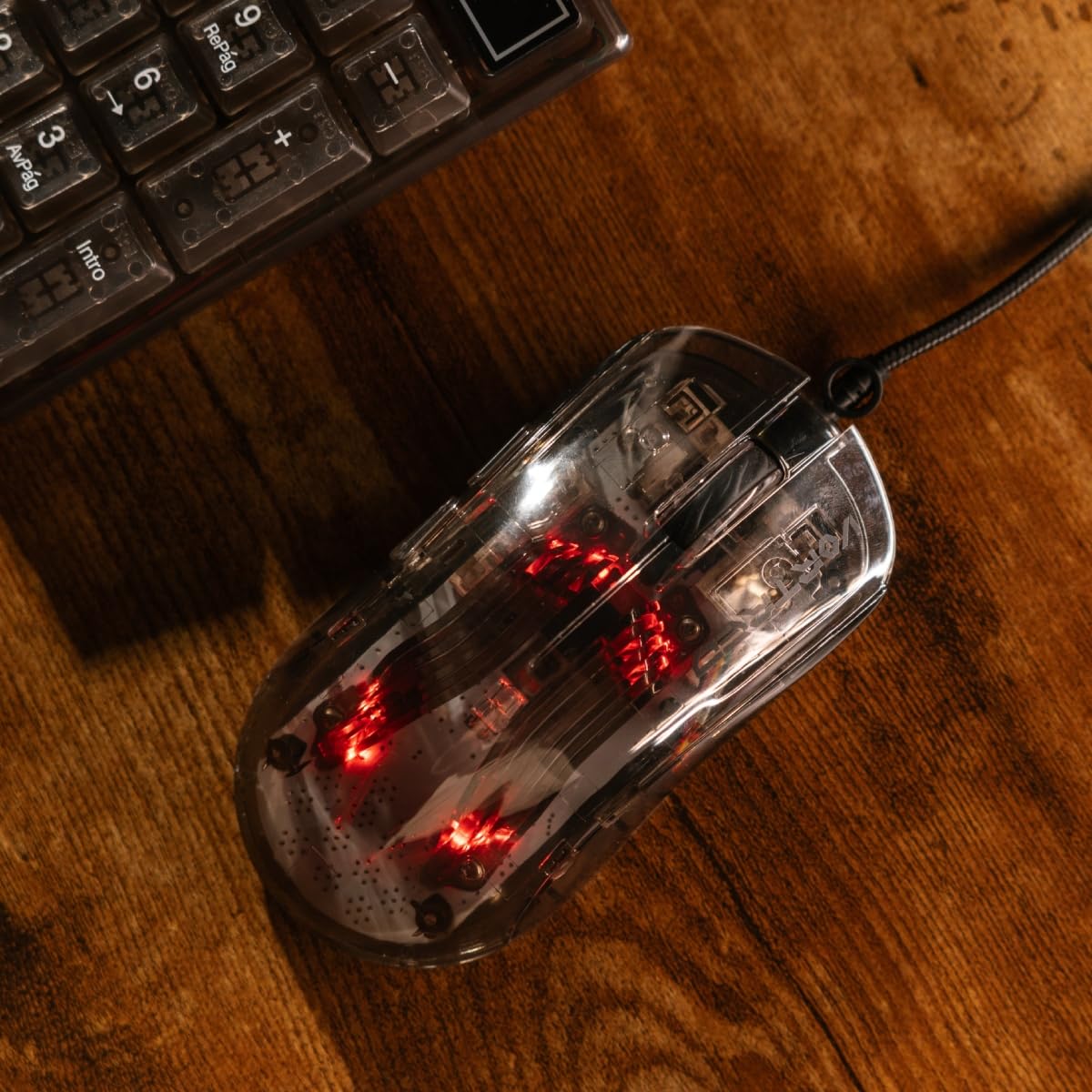 Perfect Choice Kit Mouse y Teclado Gamer Alámbrico iluminación RGB V-930723 Helumo VORTRED