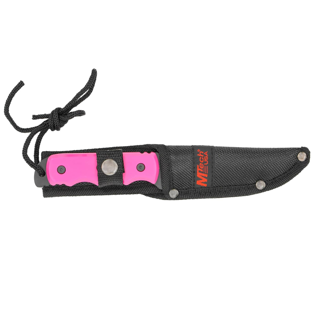 MTECH USA MT-20-35 Series - Cuchillo de Hoja Fija, Hoja de Punto de caída, Color Negro, Mango de plástico, 20.32 cm en Total