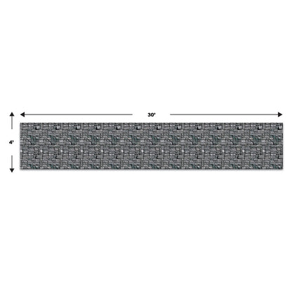 Beistle Telón de Fondo de Pared de Piedra, Paquete de 3 – Extragrande 4' x 30' Decoraciones de Pared Medieval de Plástico para Fiestas de Halloween, Eventos Temáticos de Castillo, Casas Embrujadas