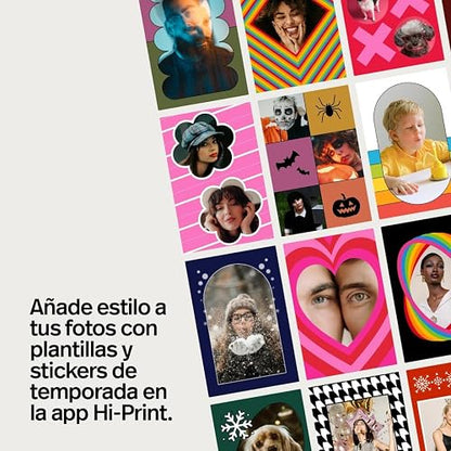 Polaroid Hi-Print 2nd Generation - Impresora portátil 2x3 conectada Bluetooth, Impresora de sublimación, Color Negro