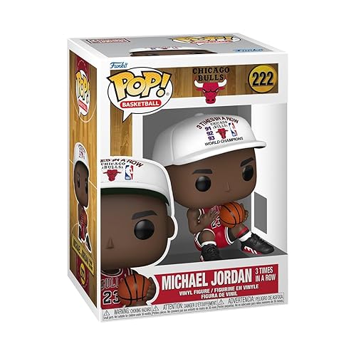 Funko Pop! NBA: Bulls - Michael Jordan (3X in a Row) | Mercancía Oficial - Figura de Vinilo Coleccionable para Decoración - Regalo de Cumpleaños para Fans