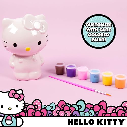 Horizon Group USA Hello Kitty Paint Your Own Higgy Bank, Hucha de Monedas para niños, Multicolor