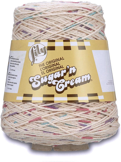 Lily Sugar N Cream Conos - Hilo de popurrí - 1 paquete de 14 oz/400 g - Algodón - #4 M - 706 yardas - Tejer/Crochet