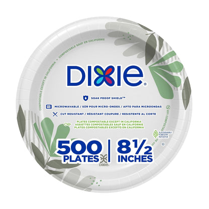Dixie GP PRO (Georgia-Pacific), Pathways, UX9WS, 500 unidades (125 platos por paquete, 4 paquetes por caja)