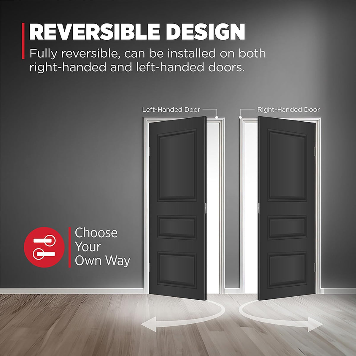 Kwikset Halifax - Manija de puerta de entrada con cerradura y llave, palanca reversible con llave segura, exterior, para entrada frontal y dormitorios, negro mate, resistente a las púas Smartkey Rekey