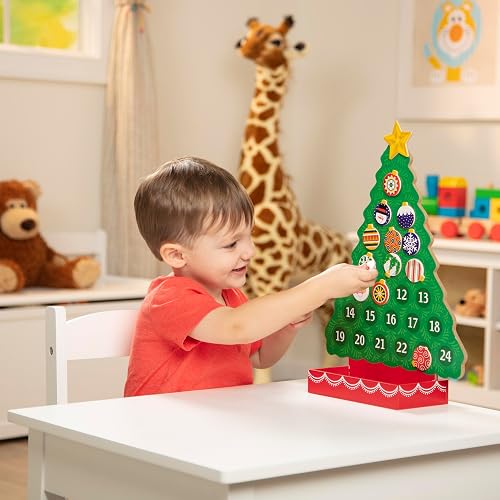 Melissa & Doug Cuenta Regresiva Para La Navidad Calendario De Adviento De Madera