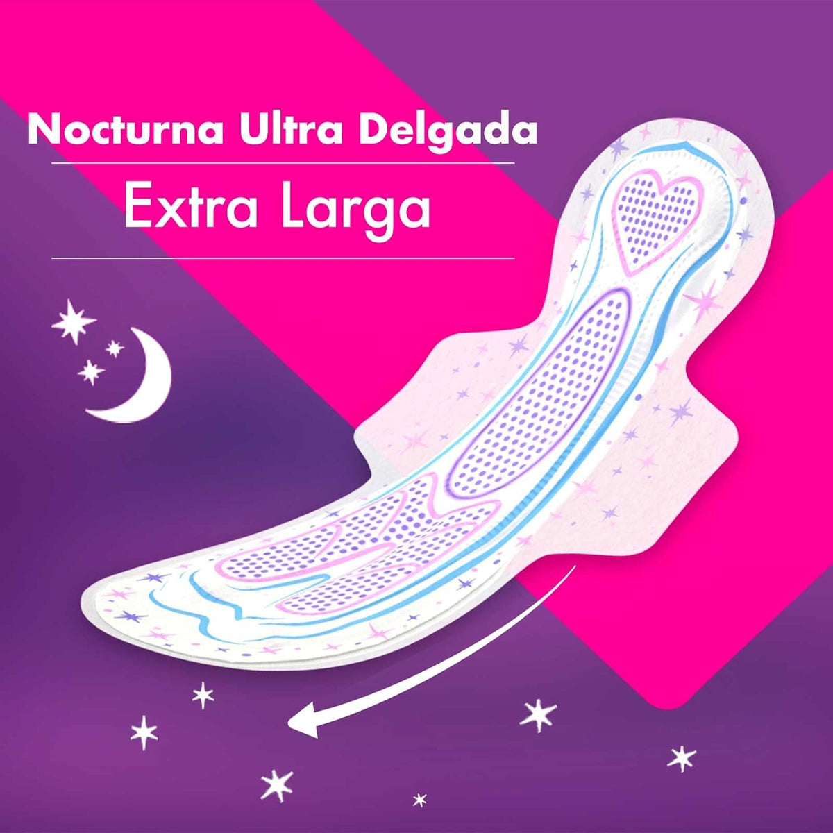 Saba Ultra Invisible Buenas Noches, Toallas Nocturnas Con Alas, Flujo Súper Abundante, 80 Piezas