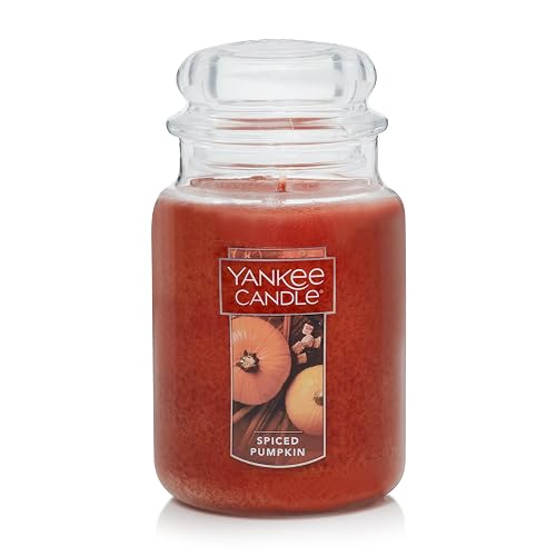 Yankee Candle Vela aromática, Aroma de Calabaza, Candelas, Melocotón, Large Jar, 1