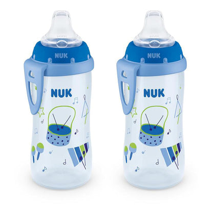 NUK Active Sippy Cup 10 onzas, 2 unidades más de 8 meses, color azul