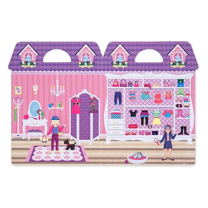Melissa & Doug Set de juego de calcomanías esponjosas, de Vestir (libro de actividades reutilizable, 76 calcomanías, genial para viajes)