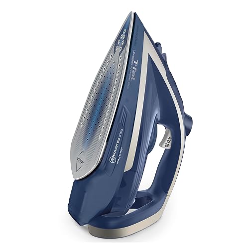T-fal Plancha de Vapor Ultragliss Anti-Calc Plus FV6843X0 | Suela Durilium Airglide, golpe de vapor de 180 g/min, 1800 W, tanque de 270 ml, recolector de calcio extraíble