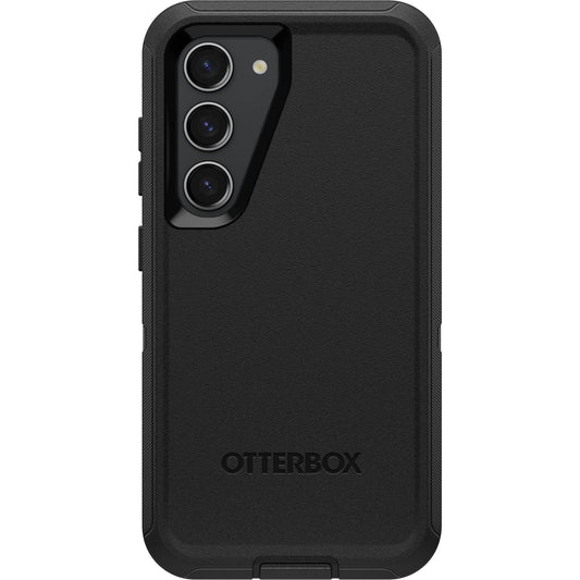 OtterBox - Funda para Galaxy S23 Defender Series, Color Negro, Resistente y Duradero, con protección de Puerto, Incluye Soporte de Clip de Funda