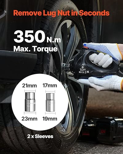 VEVOR Gato Eléctrico Portátil para Automóvil, 5 Toneladas, Gato de Tijera Eléctrico con Inflador Incorporado, 12 V con Llave de Impacto Eléctrica y Luz LED, para Sedán, SUV, Camión, 315 x 155 x 155 mm