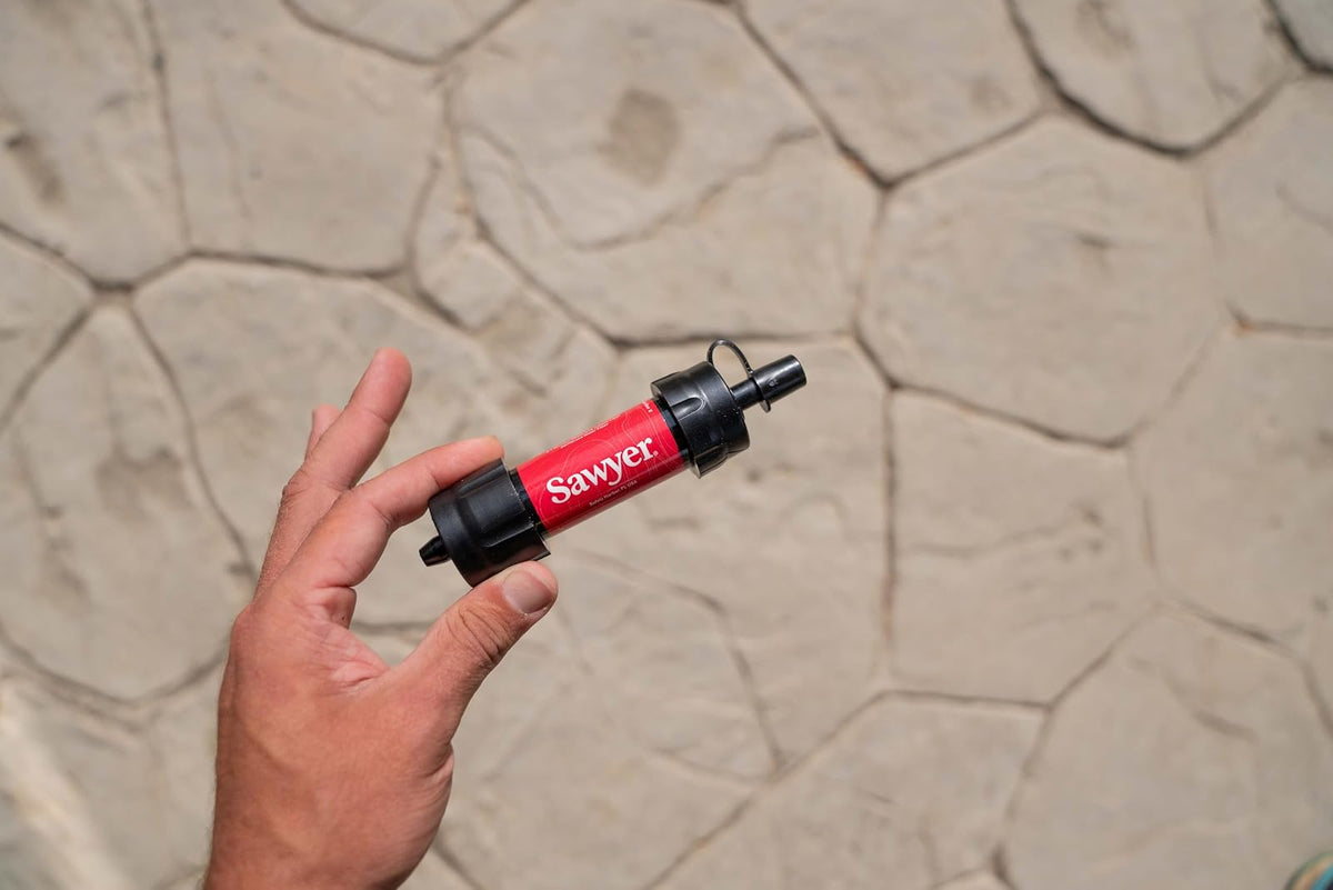 Sawyer Products SP1204 Mini sistema de filtración de agua, filtro y émbolo de limpieza solamente, paquete de 4, rojo