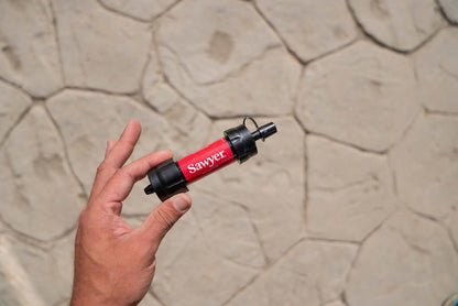 Sawyer Products SP1204 Mini sistema de filtración de agua, filtro y émbolo de limpieza solamente, paquete de 4, rojo