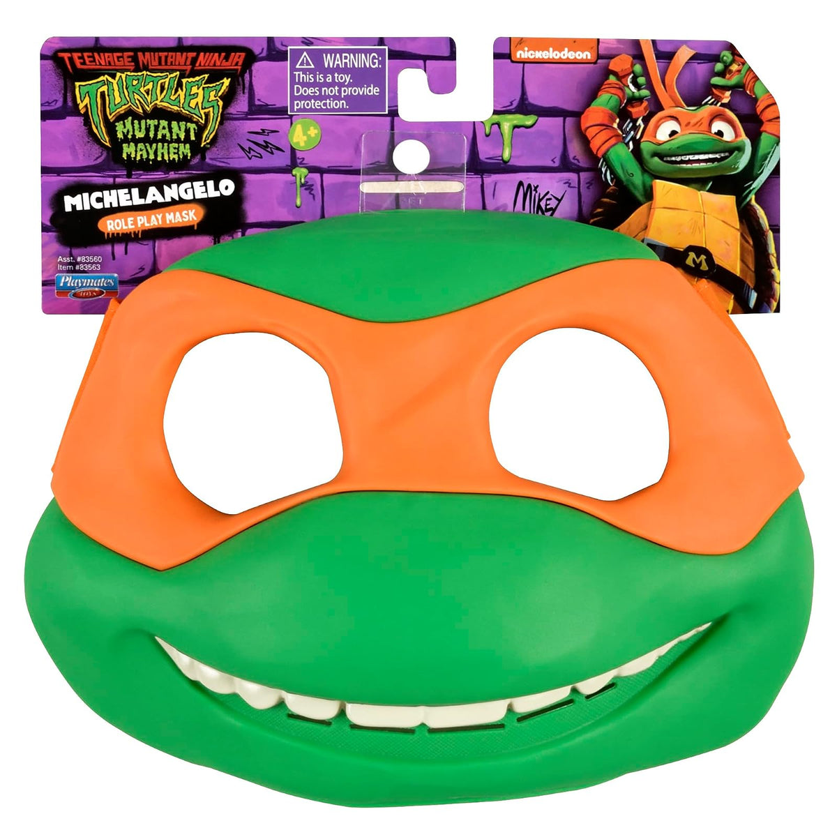 TMNT Caos Mutante Miguel Ángel Máscara de Juego de Rol Teenage Mutant Ninja Turtles Mutant Mayhem MICHELANGELO Juguete Original de Playmates Toys