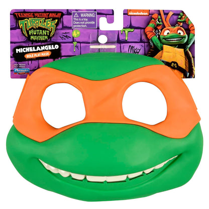 TMNT Caos Mutante Miguel Ángel Máscara de Juego de Rol Teenage Mutant Ninja Turtles Mutant Mayhem MICHELANGELO Juguete Original de Playmates Toys