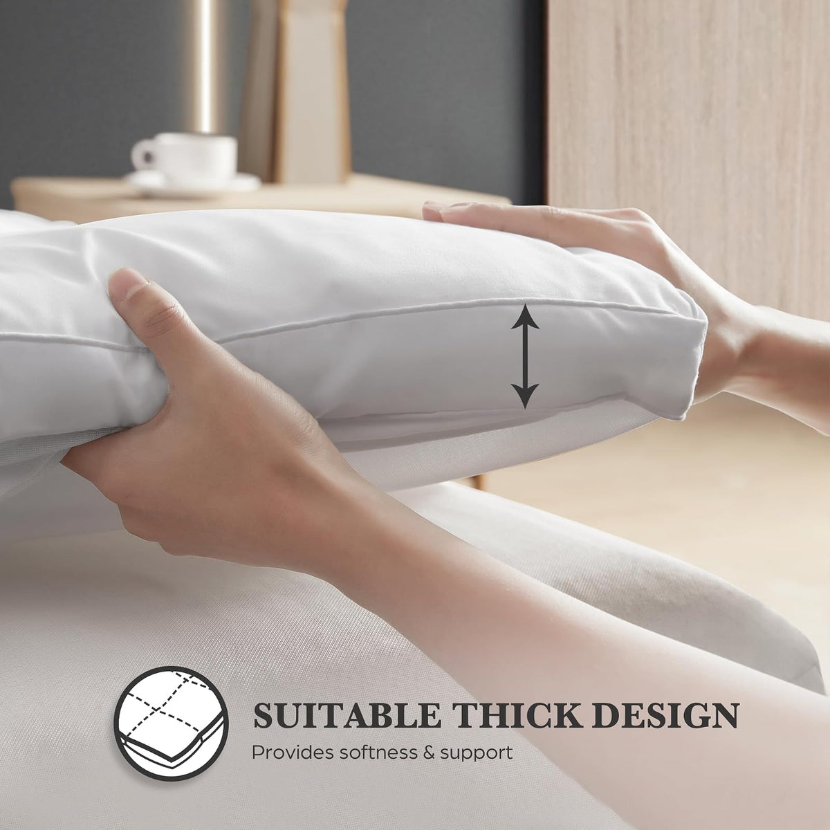 Hotel Grand - Cubrecolchón de tamaño King - Protector de colchón Impermeable Acolchado Ajustable con Bolsillo Profundo de 8 a 20 Pulgadas (78 x 80 Pulgadas, Color Blanco)
