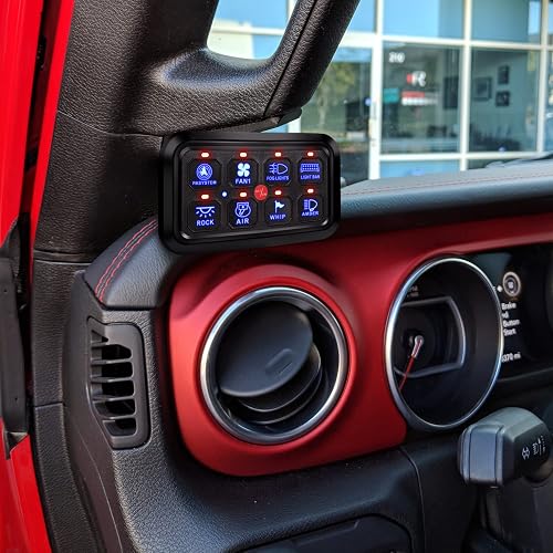 Nilight - Sistema de control de circuitos de control de circuito, arnés de cableado de fusible, regulable, para interruptor LED de 12 V, automóviles, camiones, campistas, SUV, 2 años de garantía, azul