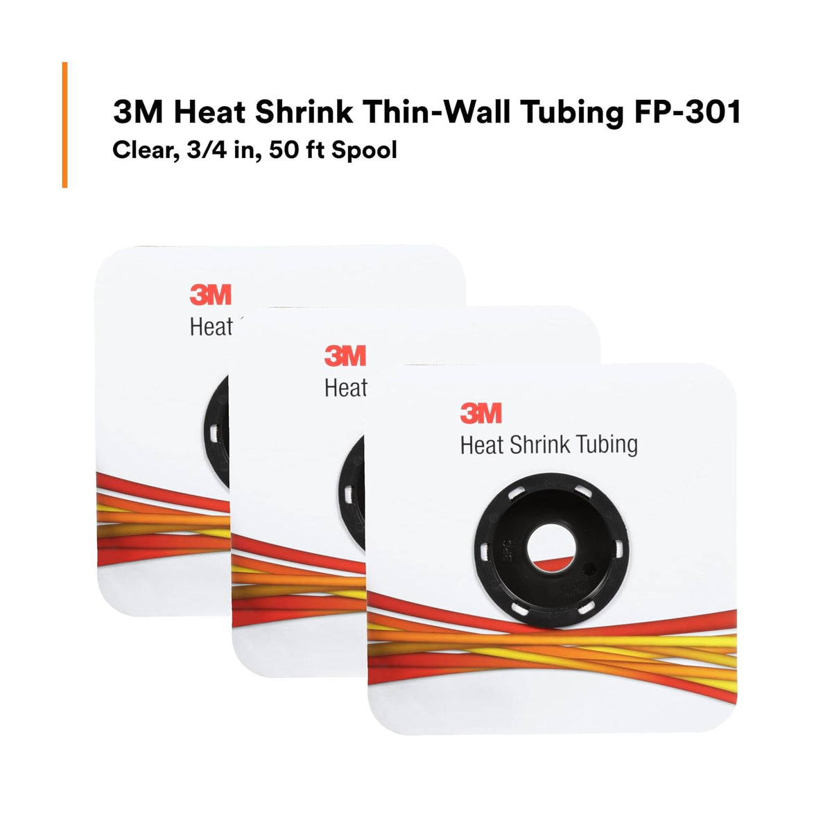 3M Tubo termorretráctil de pared fina FP-301-3/4-transparente