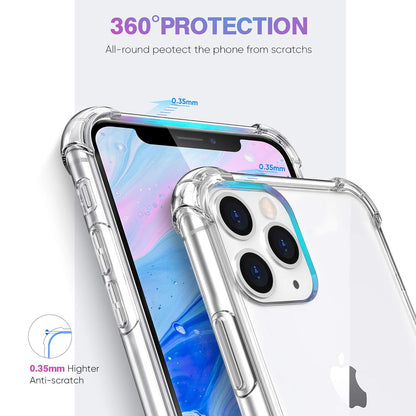 ORIbox - Carcasa para iPhone, Transparente con 4 Esquinas, protección a Prueba de Golpes, Suave y Resistente a los arañazos para iPhone, iPhone 11 Pro MAX, Transparente