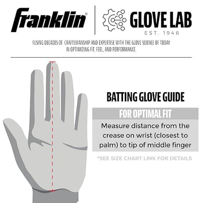 Franklin Sports MLB Guantes de bateo de béisbol – Shok-Sorb X Guantes de bateo para béisbol + sóftbol – Pares de Guantes de bateo Acolchados para Adultos + jóvenes, Varios Colores + tamaños