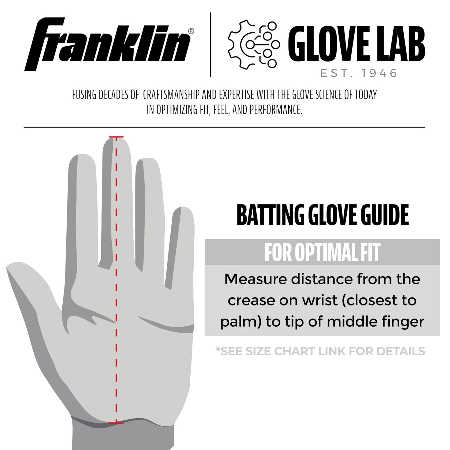 Franklin Sports MLB DIGITEK Guantes de bateo, Blanco/Azul Marino/Rojo, Adulto, Grande