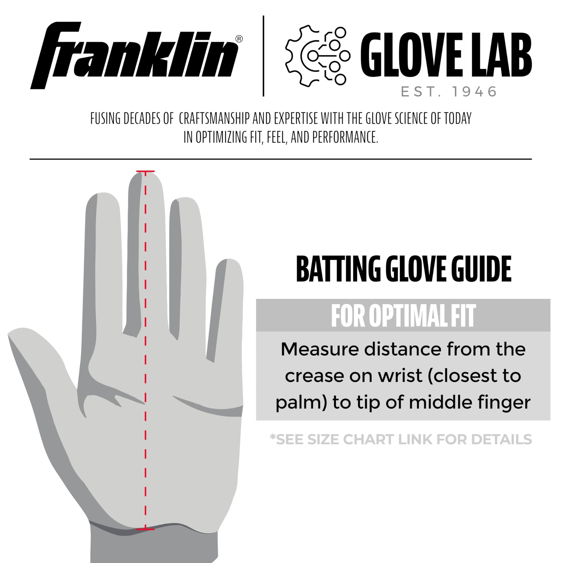 Franklin Sports MLB DIGITEK Guantes de bateo, Blanco/Azul Marino/Rojo, Adulto, Grande