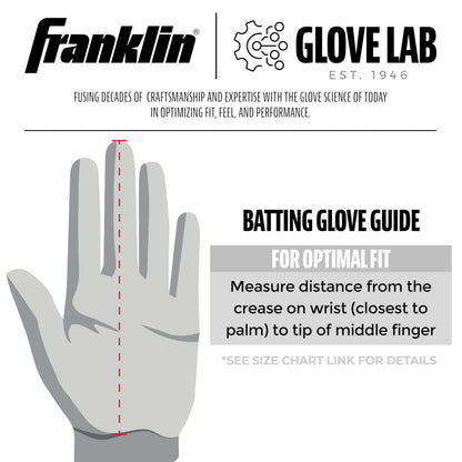 Franklin Sports MLB DIGITEK Guantes de bateo, Blanco/Azul Marino/Rojo, Adulto, Grande