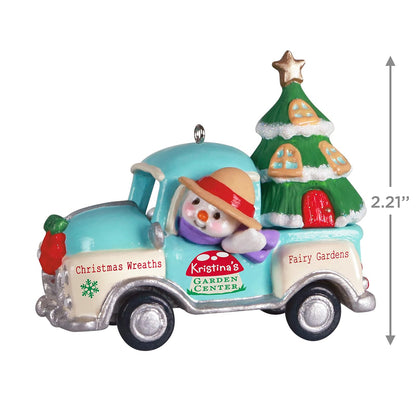 Hallmark Keepsake Adorno de Navidad con Fecha de año 2022, camión Central de jardín