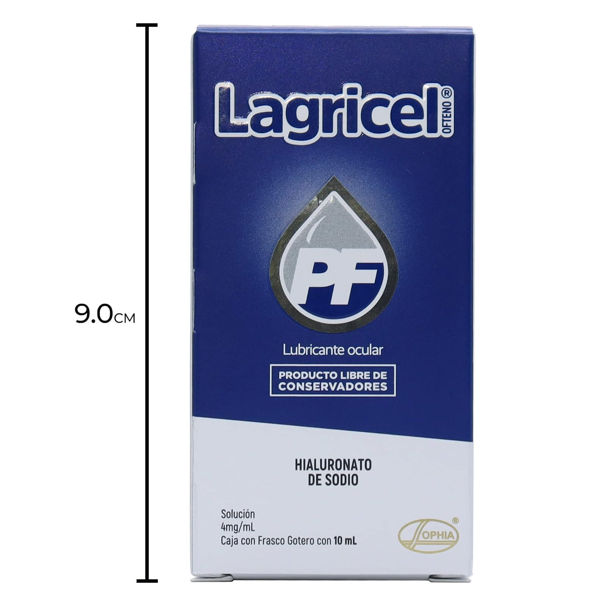 Sophia Lagricel PF Ofteno Lágrima Artificial 10 ml | Hialuronato de sodio 4 mg/ml, sin conservadores, frasco gotero, compatible con lentes de contacto