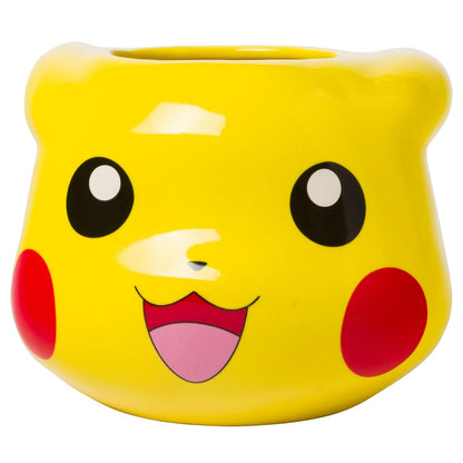 Silver Buffalo Taza de Cerámica Esculpida Pokémon 20 oz, Diseños Coleccionables - Amarillo