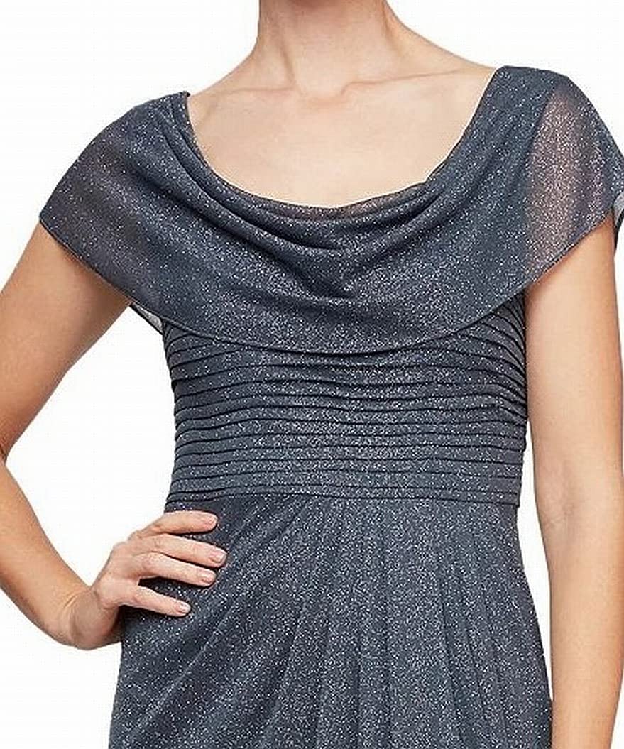 Alex Evenings Long Cowl Neck A-Line Dress Vestido para ocasin especialMujer