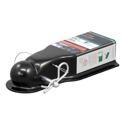 CURT QuickPin Acoplador de Remolque 25472, Bola de 5 cm, Canal de 7.6 cm, Negro