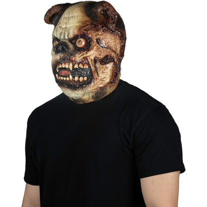 Ghoulish Productions Máscara Zombie Pug de Látex – Perro Zombi Realista con Ojos Desorbitados, Mandíbula Deformada y Detalles Sangrientos – Creepy Animals Series para Halloween y Coleccionistas