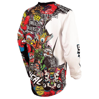 O'NEAL Mayhem Crank Playera para Hombre, Negro/Multicolor, 2XL, 0023-106