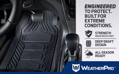 Plasticolor Honda Weatherpro 4 PC Juego de Alfombrillas para Piso, Color Negro, Talla única
