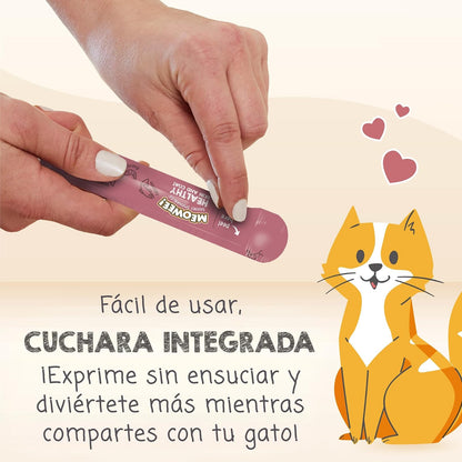 Meowee! Premio para Gato Omega 3 y 6 Piel Sana y Pelaje Brillante 20 pzas