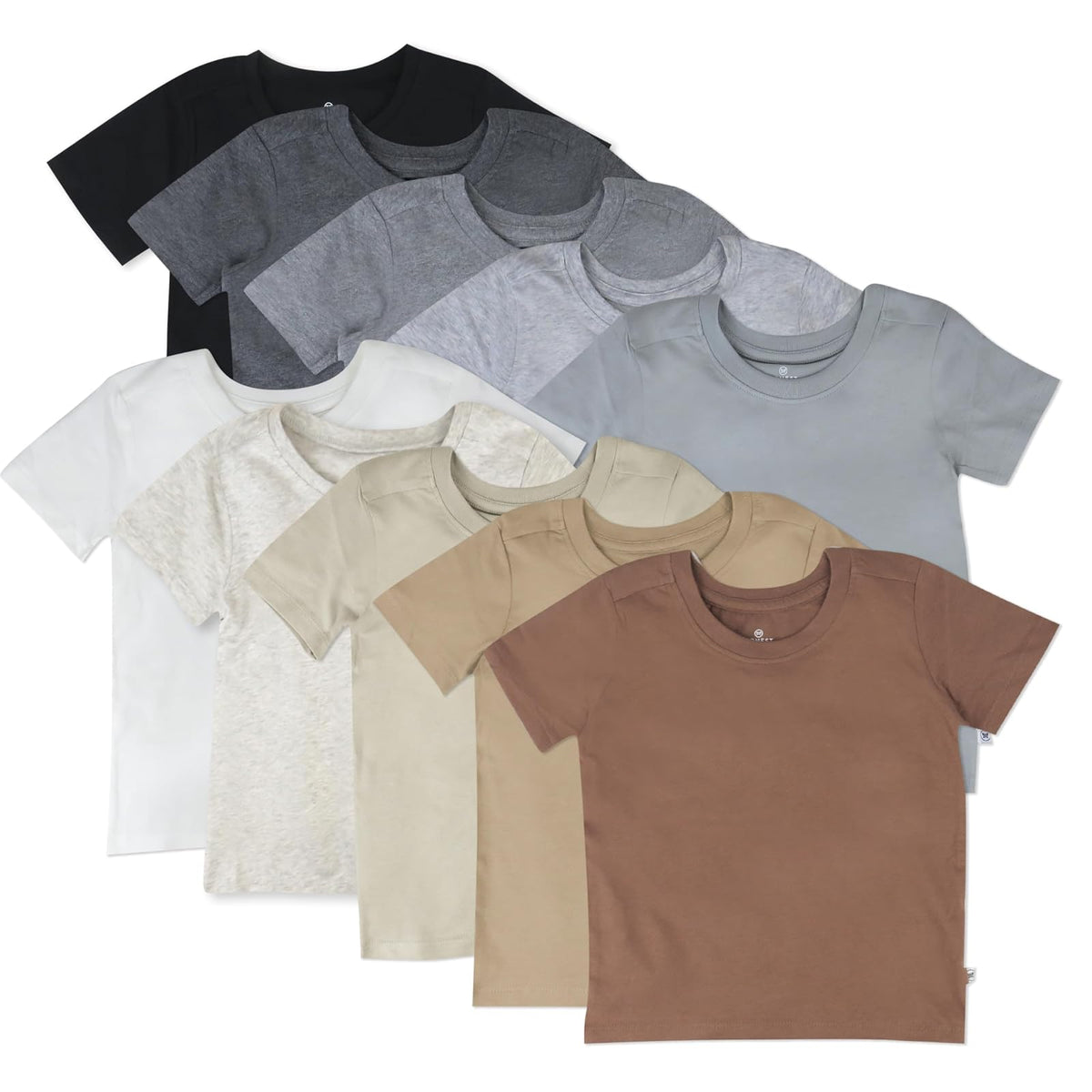 HonestBaby - Playera de Manga Corta Multipack 100% algodón orgánico para bebé, bebé, niños pequeños, niñas, Unisex