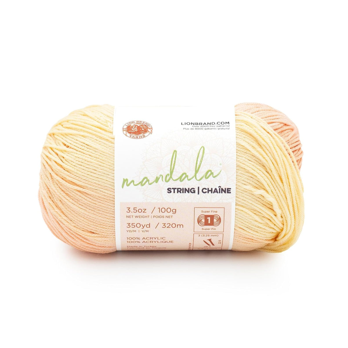 Lion Brand Mandala String Estambre Fino Acrílico - 1 paquete - Jazz